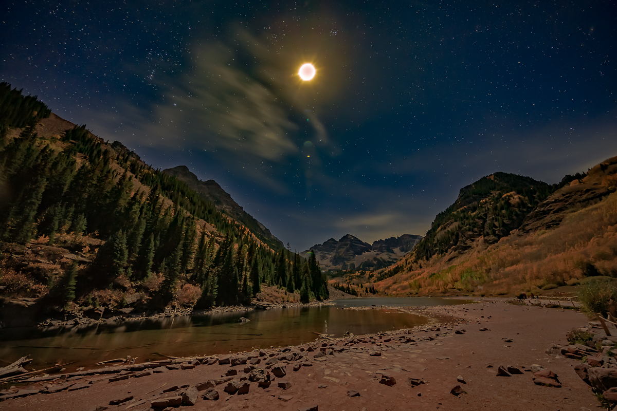 AB4W3481-Edit.jpg : Maroon Bells Lake의 달빛 소나타...